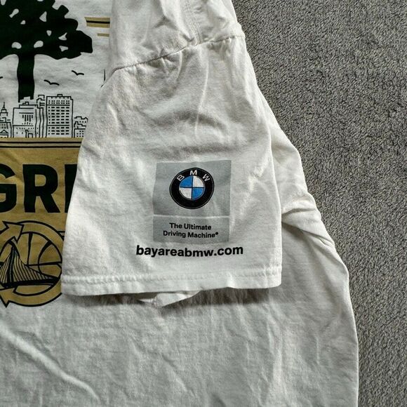 Golden State Warriors Go Green BMW T-Shirt Mens XL White Short Sleeve - Picture 3 of 6